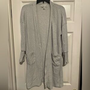 French Laundry Light Gray Open-Front Cardigan with pockets size Medium